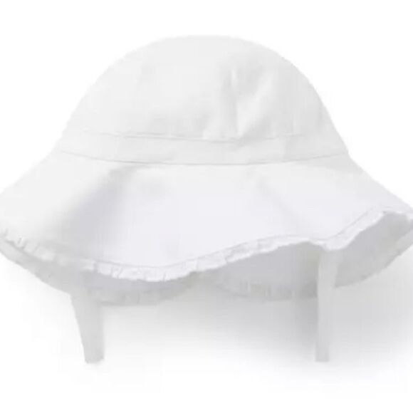 NWT Janie and Jack Baby/Girls Two Bucket Hats White & Pink- 3-6 month - Picture 11 of 13